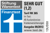 Reisekrankenversicherung bis 365 Tage - "Testsieger" FINANZtest 8/2010 - Jetzt informieren + online buchen!